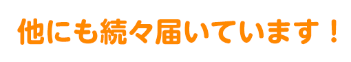 他にも続々届いています！